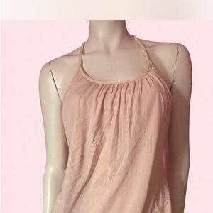Light Peach Halter Tank Top